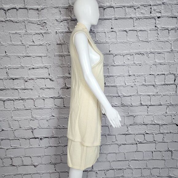 Lew Magram 2 PC Creme Lambswool/Angora/Nylon Blend Skirt Set, Women's Medium - Picture 4 of 12